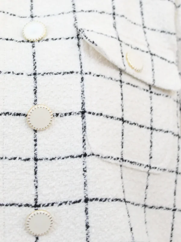 MARELLA Cream Checked Jacket