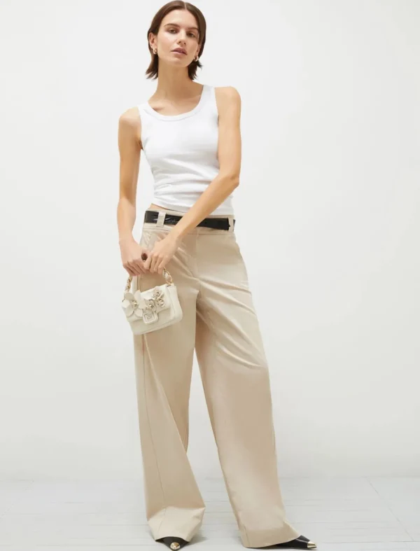 MARELLA Cream Cotton Trousers