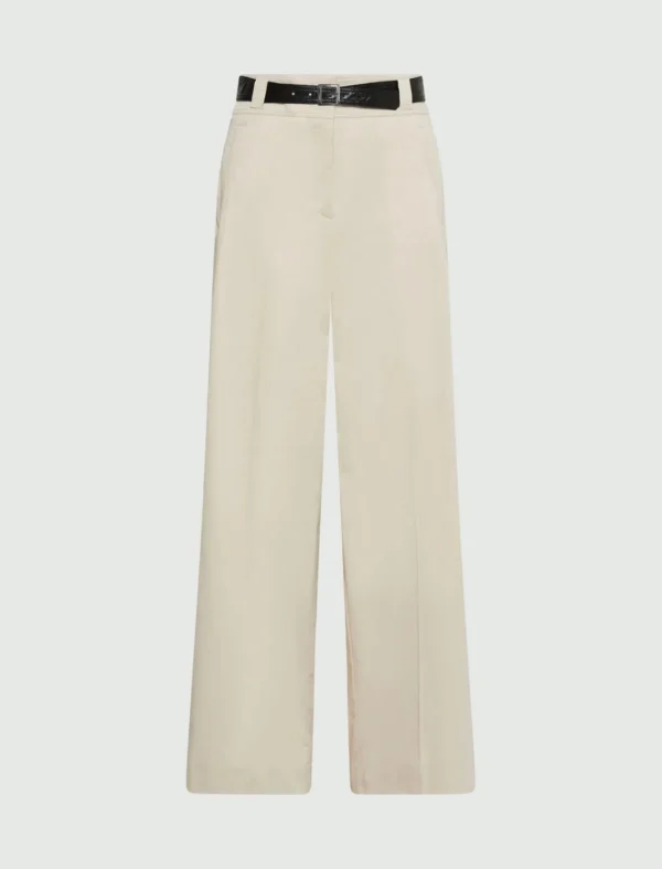 MARELLA Cream Cotton Trousers