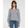 MARELLA Navy Pinstripe Blouse