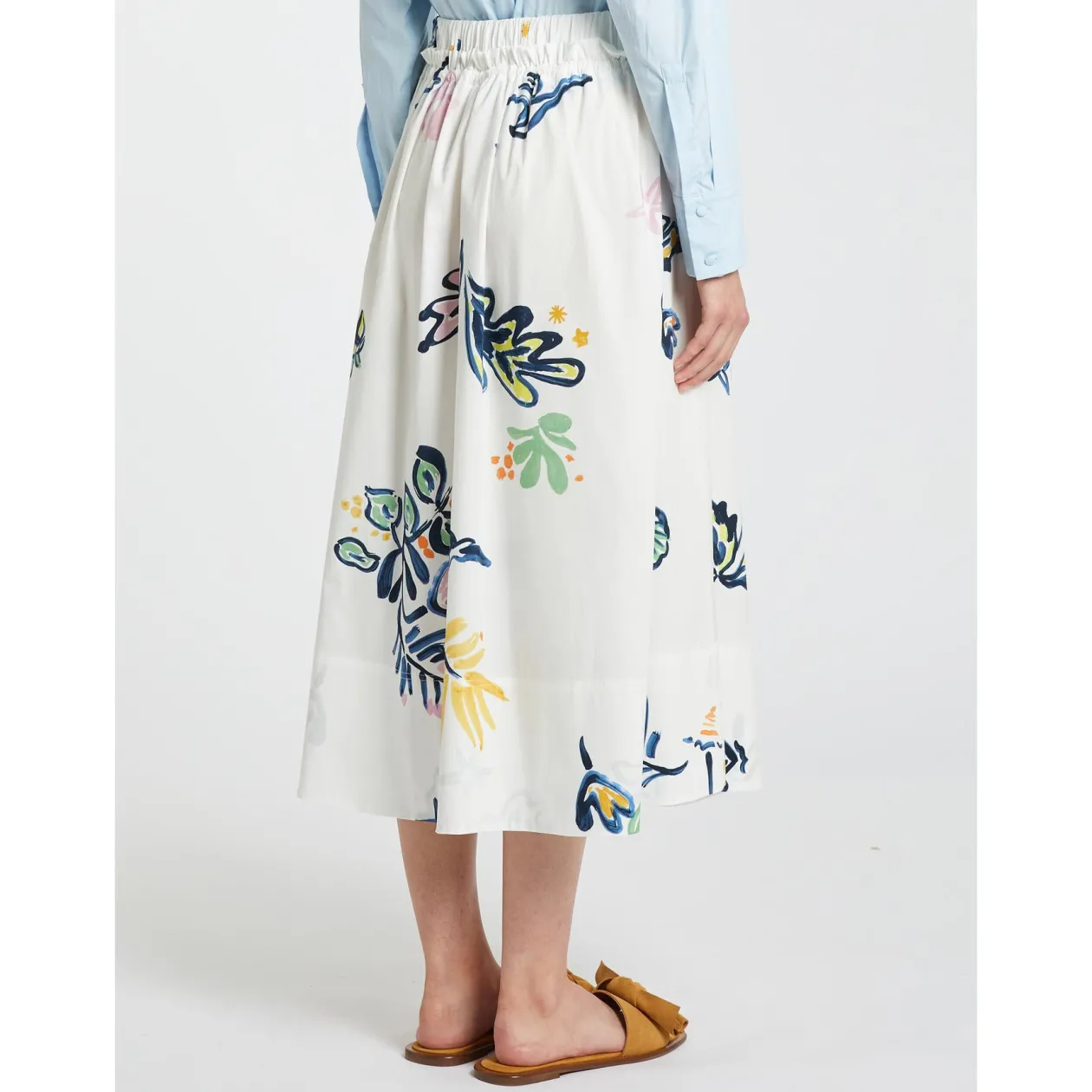 marella_off_white_printed_1.webp MARELLA Off White Printed Skirt