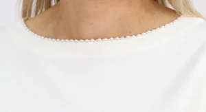 MARELLA Off-White Jumper With Pearl Neckline