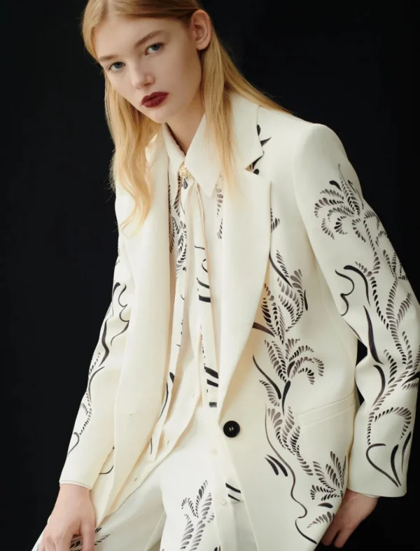 MARELLA Printed Satin Blazer