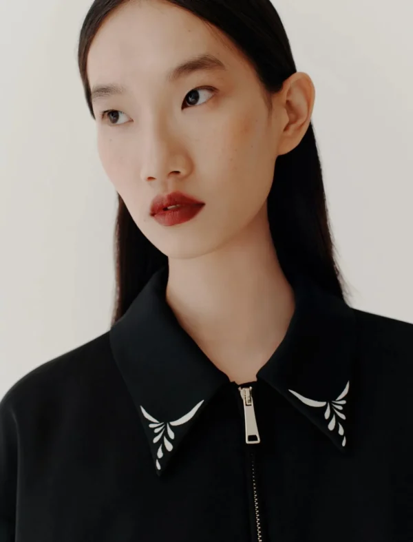 MARELLA Satin Bomber Black Jacket