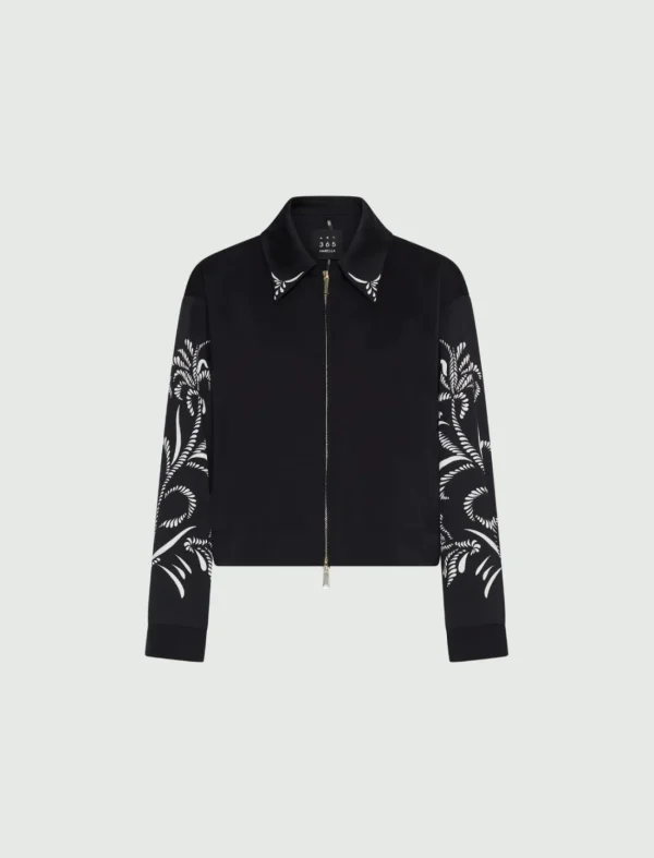 MARELLA Satin Bomber Black Jacket