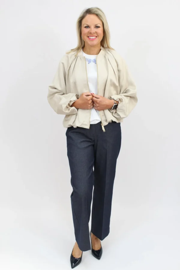 MARELLA Viscose Linen Bomber Jacket