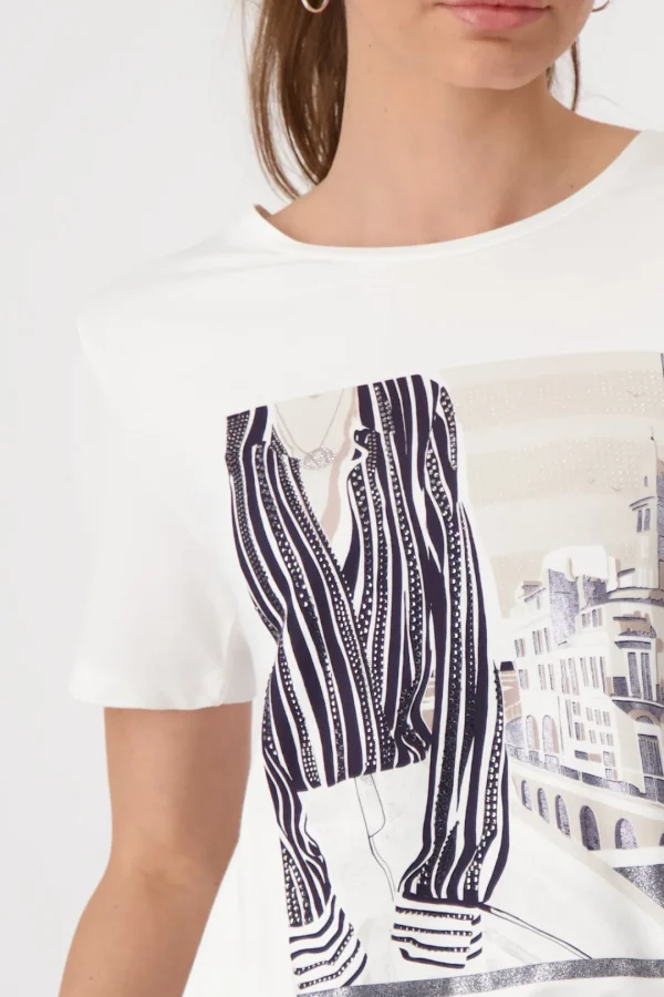 MONARI White T-shirt With Design