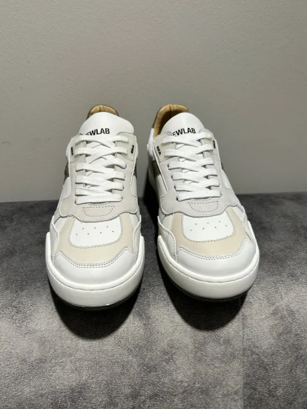 NEWLAB White & Green Trainers