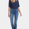 NYDJ Waist-Matching Bright Blue Jeans