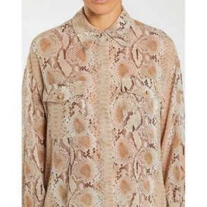 PENNY BLACK Beige Snake Print Shirt