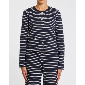 PENNY BLACK Navy & White Stripe Jacket