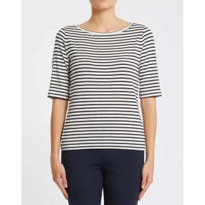 PENNY BLACK Navy Pinstripe T-shirt