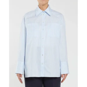 PENNY BLACK White & Blue Striped Shirt