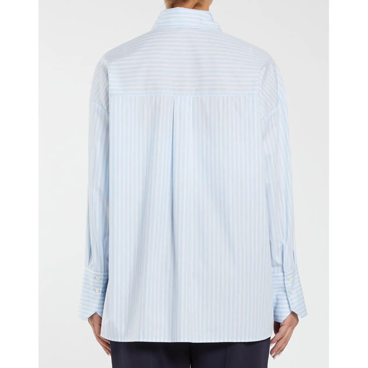 penny_black_white_amp_blu_2.webp PENNY BLACK White & Blue Striped Shirt