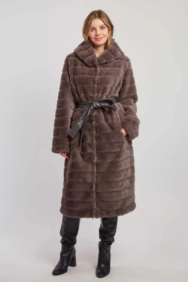 RENE DERHY Grey Fluffy Coat