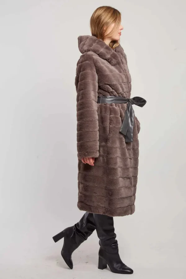 RENE DERHY Grey Fluffy Coat