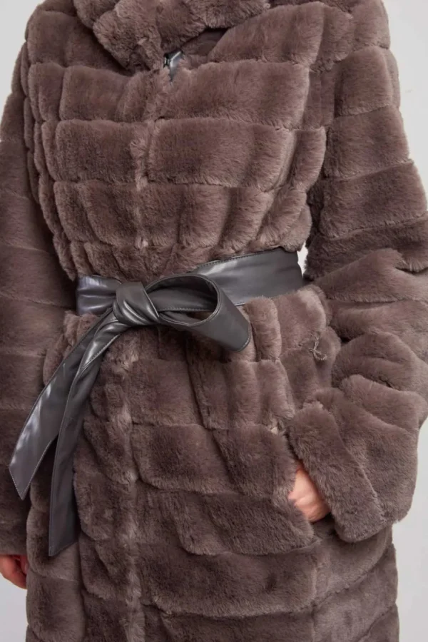 RENE DERHY Grey Fluffy Coat